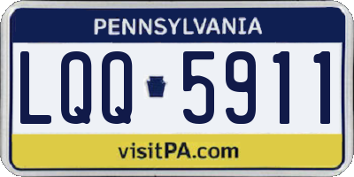 PA license plate LQQ5911