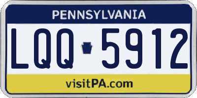 PA license plate LQQ5912
