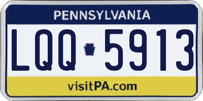 PA license plate LQQ5913