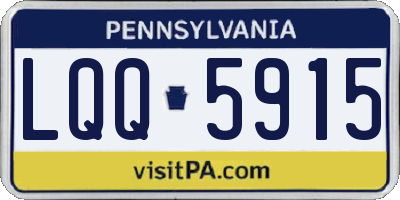 PA license plate LQQ5915