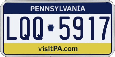 PA license plate LQQ5917