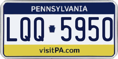 PA license plate LQQ5950