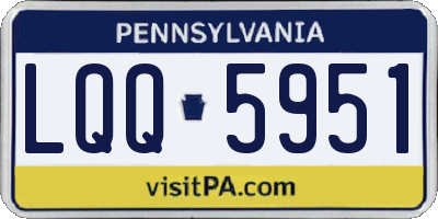 PA license plate LQQ5951