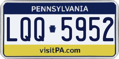 PA license plate LQQ5952