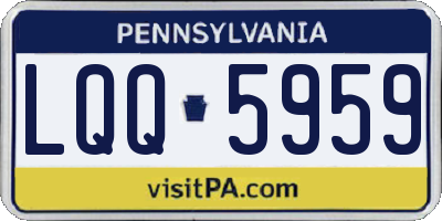 PA license plate LQQ5959