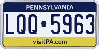 PA license plate LQQ5963