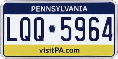 PA license plate LQQ5964