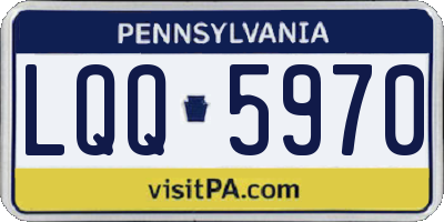 PA license plate LQQ5970