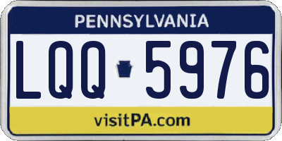 PA license plate LQQ5976