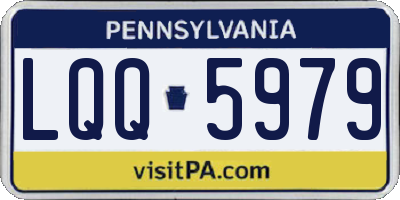 PA license plate LQQ5979