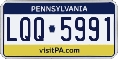 PA license plate LQQ5991