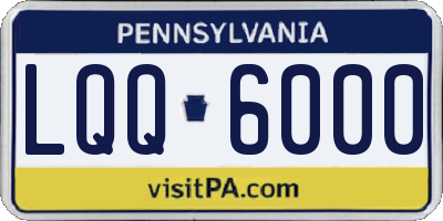 PA license plate LQQ6000