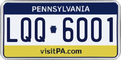 PA license plate LQQ6001
