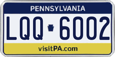 PA license plate LQQ6002