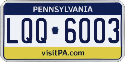 PA license plate LQQ6003