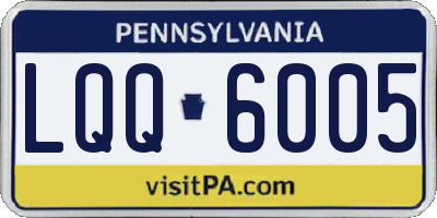 PA license plate LQQ6005