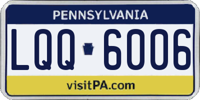 PA license plate LQQ6006