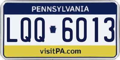 PA license plate LQQ6013