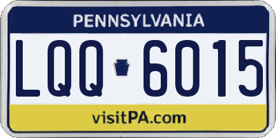 PA license plate LQQ6015