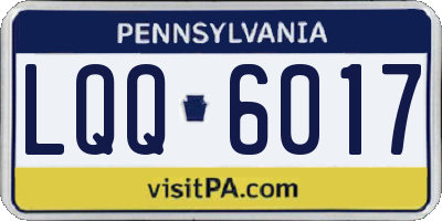PA license plate LQQ6017