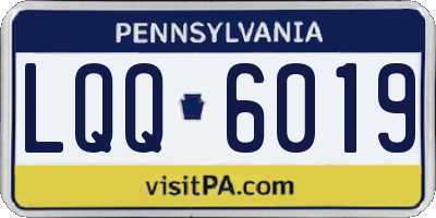 PA license plate LQQ6019