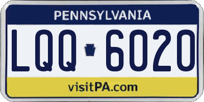 PA license plate LQQ6020