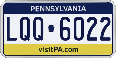 PA license plate LQQ6022