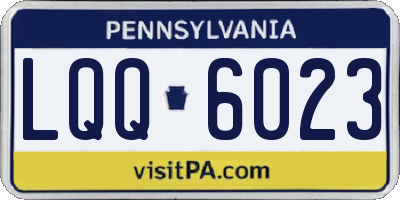 PA license plate LQQ6023