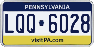 PA license plate LQQ6028