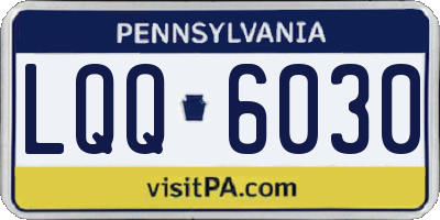 PA license plate LQQ6030