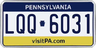 PA license plate LQQ6031