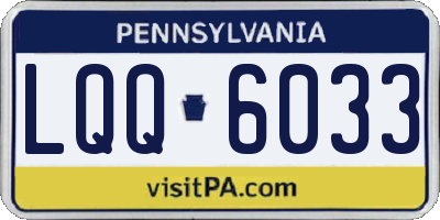 PA license plate LQQ6033