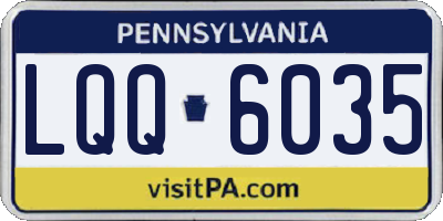 PA license plate LQQ6035