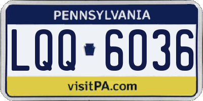 PA license plate LQQ6036