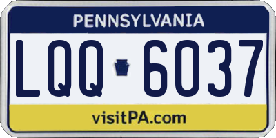 PA license plate LQQ6037