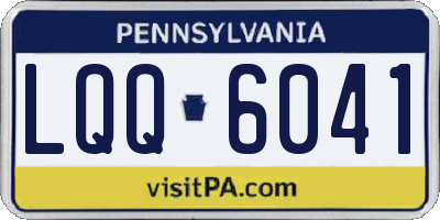 PA license plate LQQ6041