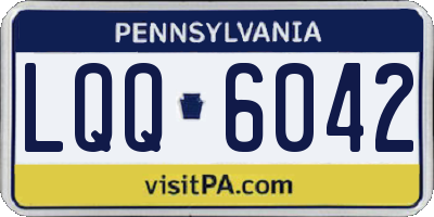PA license plate LQQ6042