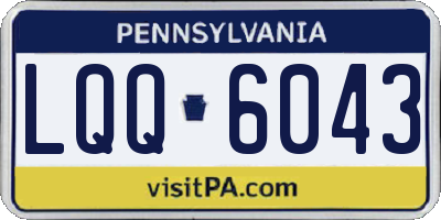 PA license plate LQQ6043