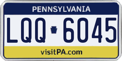 PA license plate LQQ6045