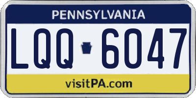 PA license plate LQQ6047