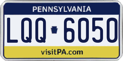 PA license plate LQQ6050
