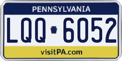 PA license plate LQQ6052