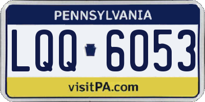 PA license plate LQQ6053