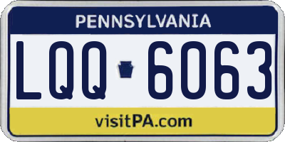 PA license plate LQQ6063