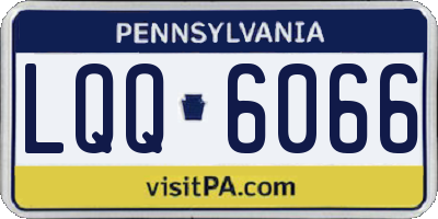 PA license plate LQQ6066