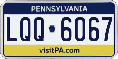 PA license plate LQQ6067