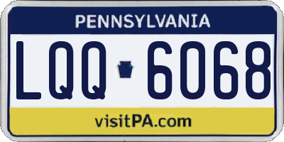 PA license plate LQQ6068
