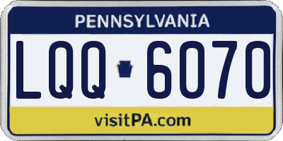 PA license plate LQQ6070