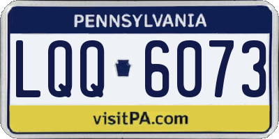 PA license plate LQQ6073