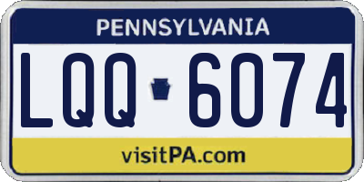 PA license plate LQQ6074